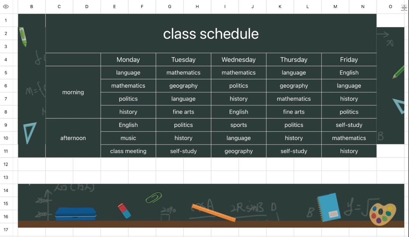 Course Schedule 114